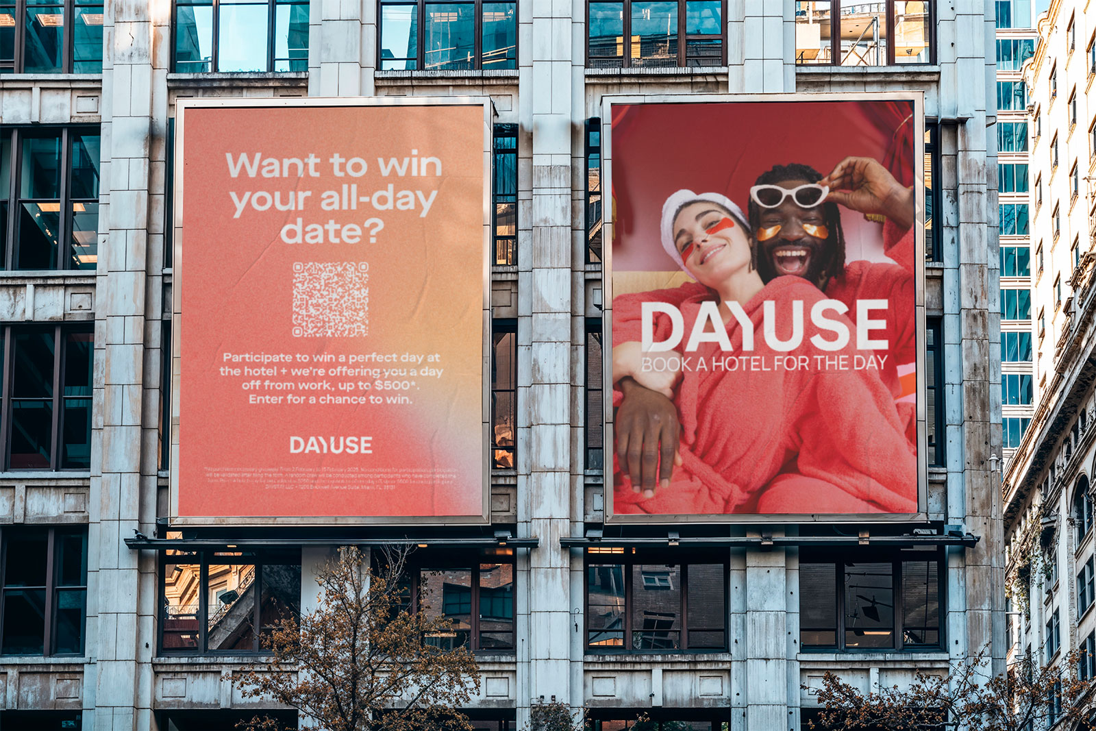 Billboard vinyl print outdoor advertising campaign for DayUse in Seattle