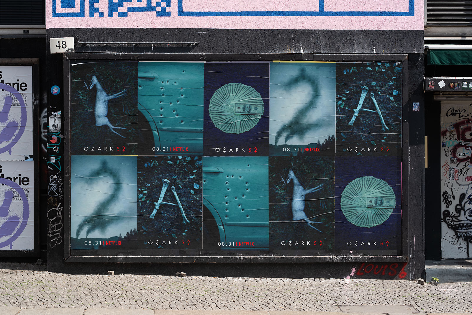 Wheatpasting Seattle - street poster campaign for Netflix Ozark